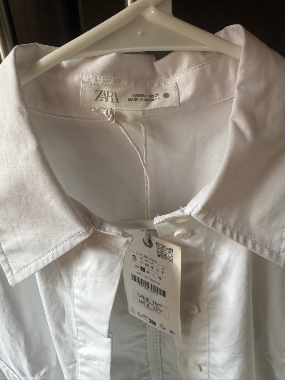 NWT Zara ZW COLLECTION POPLIN PEPLUM SHIRT - Picture 3 of 5